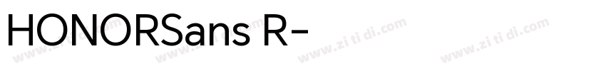 HONORSans R字体转换